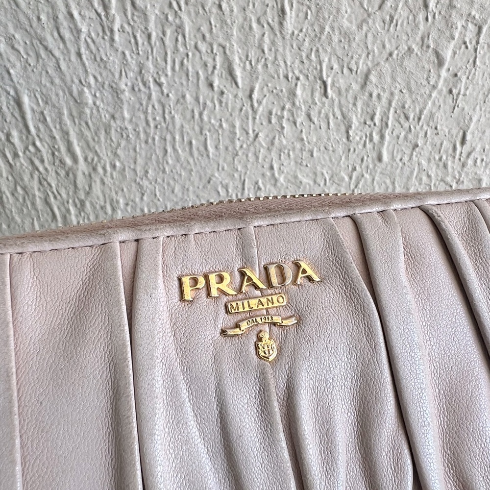 Prada Nappa Gaufre Leather Zip Around Wallet - Picture 10 of 10